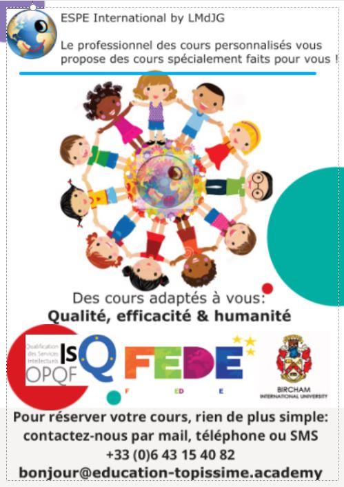 Brochure choisissez votre cours personnalise avec votre professeur topissime espe international by lmdjg verso